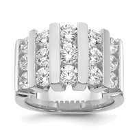 14k White Gold 3ct Lab Grown Diamond VS/SI+ G+ Complete Fashion Band