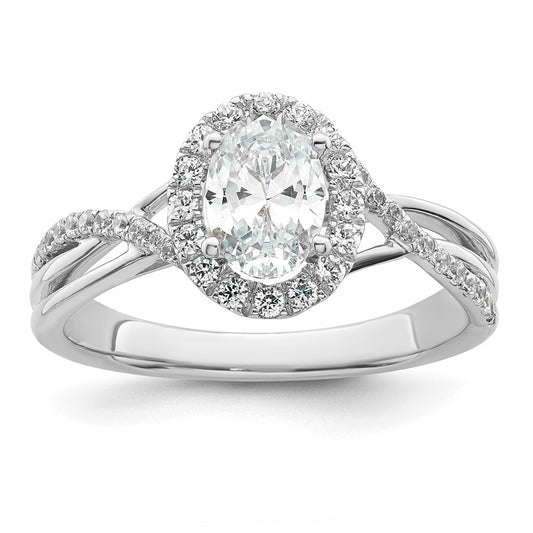 14kw 1 ct Cert Lab Grown Dia VS/SI+ G+ Complete Bypass Engagement Ring