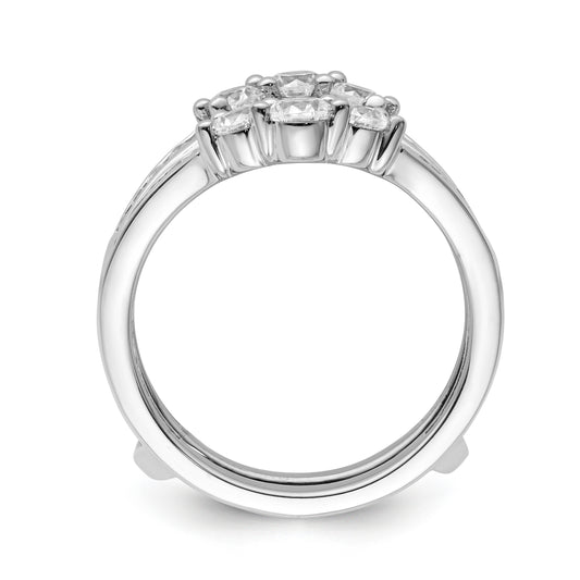 14k White Gold 1 ct Lab Grown Diamond VS/SI+ G+ Complete Ring Guard