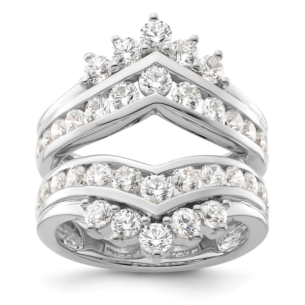 14k White Gold 2 1/3 ct Lab Grown Diamond VS/SI+ G+ Complete Ring Guard