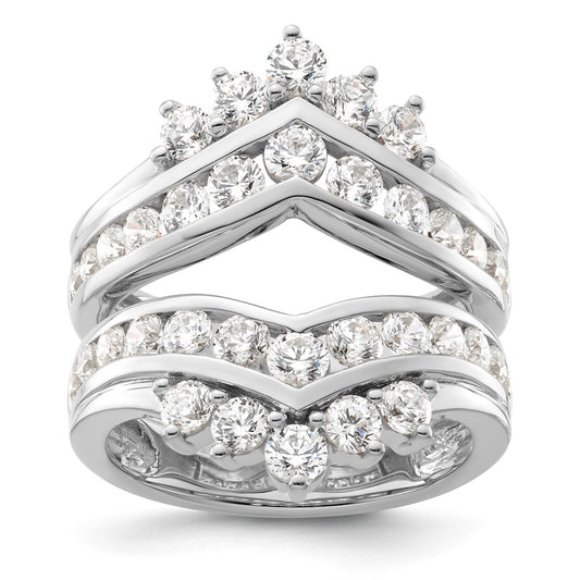 14k White Gold 2 1/3 ct Lab Grown Diamond VS/SI+ G+ Complete Ring Guard