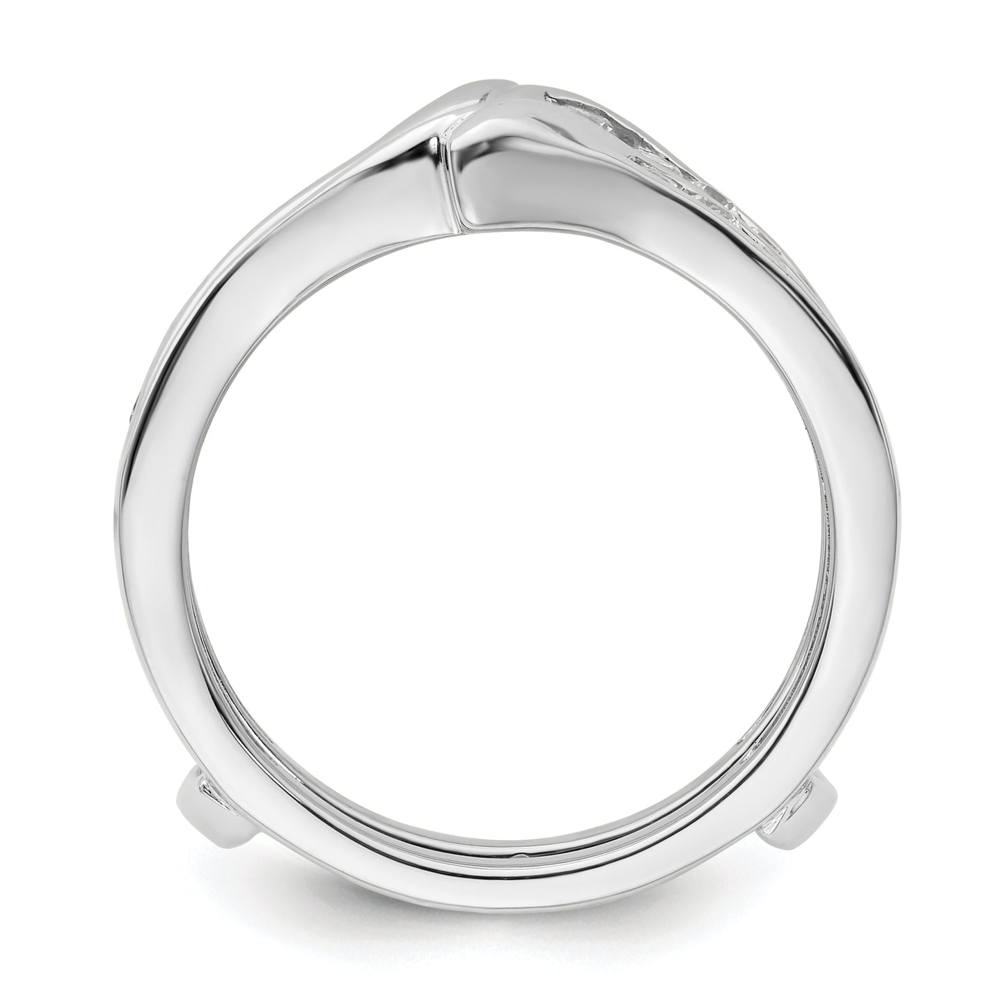 14k White Gold 5/8 ct Lab Grown Diamond VS/SI+ G+ Complete Ring Guard