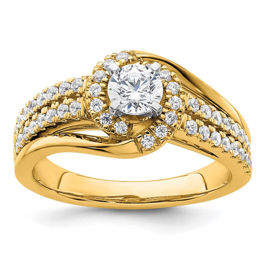 14k 3/4 ct Lab Grown Diamond VS/SI+ G+ Complete Engagement Ring
