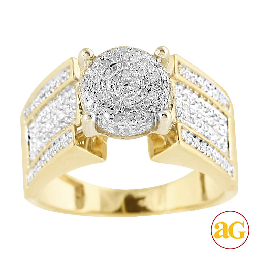 10KY 0.55CTW DIAMOND FANCY RING