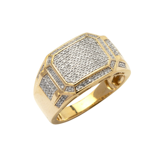 10KY 0.60CTW DIAMOND MICRO-PAVE MENS BAND