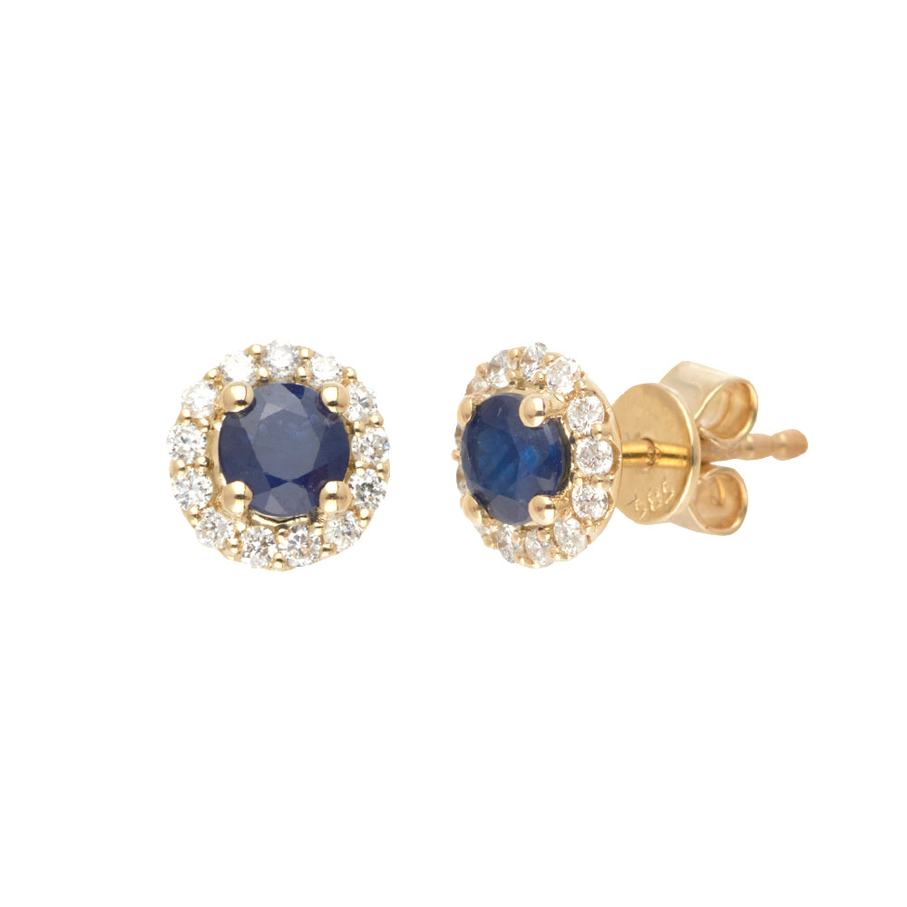 14KY 0.25CTW DIAMOND STUD EARRINGS W/