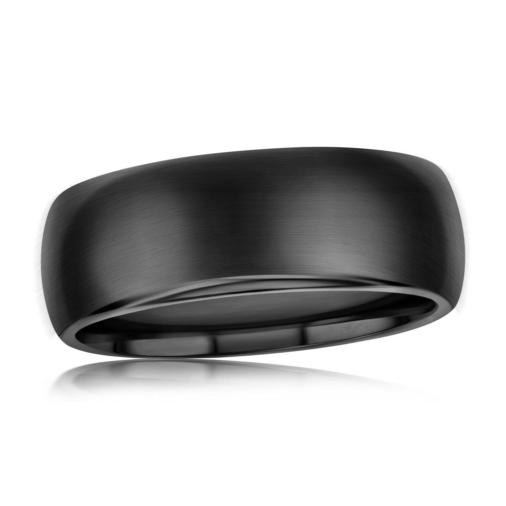 High Polished Tungsten Ring - Black Plated