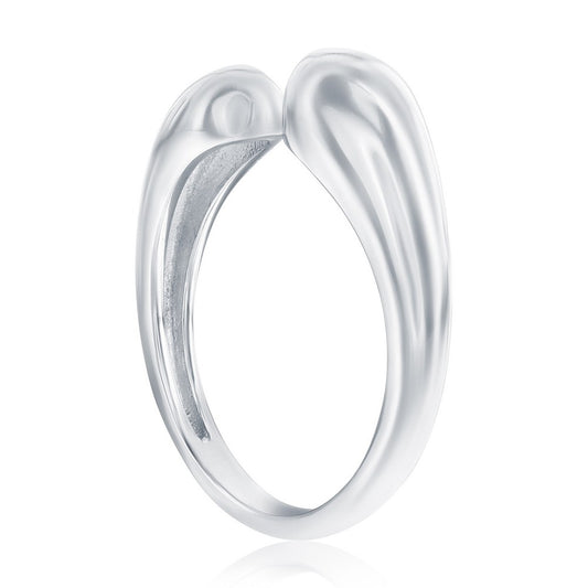 Sterling Silver, Puffed Polished Open Ring