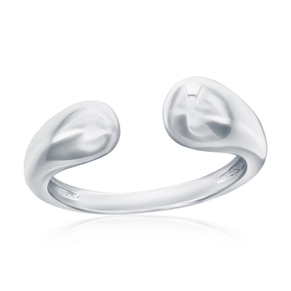 Sterling Silver, Puffed Polished Open Ring