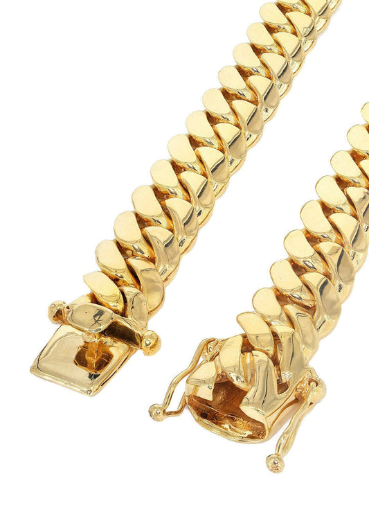 Chain - Solid Yellow Miami Cuban Link 10K/ (Call for14K Gold)
